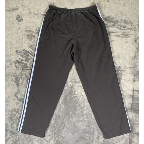 Adidas Windbreaker Track Pants Men's L Black Blue Ankle Zip 228165 - Picture 3 of 9